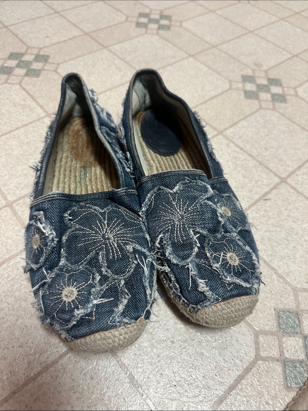 Michael Kors Denim Floral Espadrilles - Blue